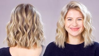 Updated Beachy Waves Short Hair Tutorial [upl. by Dragelin]