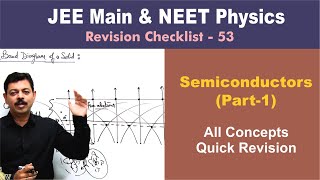 Semiconductors Part1  Revision Checklist 53 for JEE amp NEET Physics [upl. by Arakal]