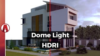 How to use DOME LIGHT and HDRI for Exterior Lighting  Vray for Sketchup [upl. by Uzzial]