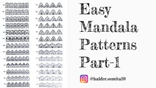 100 Easy Mandala Patterns For Beginners Part1 [upl. by Yleak740]