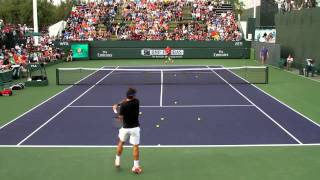 Roger Federer Practice 2014 BNP Paribas Open Part 1 [upl. by Rihaz]