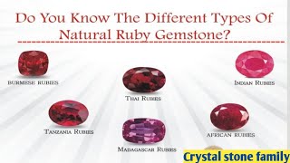 How many different types of rubies are there [upl. by Costanzia]