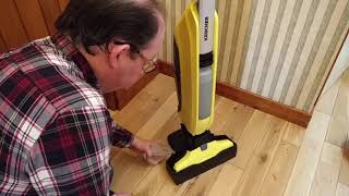 Karcher FC5 Hard Floor Cleaner In Action [upl. by Natsreik]