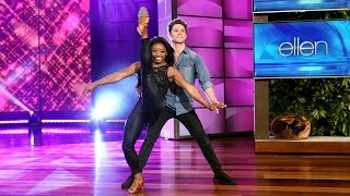 DWTS Duo Simone Biles and Sasha Farber Perform [upl. by Zetram69]