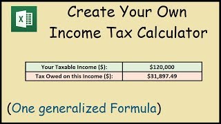 How to Create an Income Tax Calculator in Excel [upl. by Yraunaj]