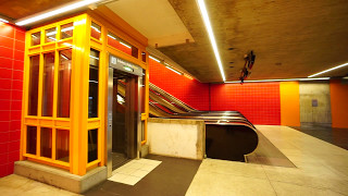 Sweden Stockholm Norsborg Subway Station  SMW incline elevator [upl. by Dominga]