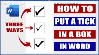 How to put a tick in a box in Word  Microsoft Word Tutorials [upl. by Garzon596]