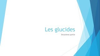 Biochimie  Les glucides  Partie 2 [upl. by Yetta715]