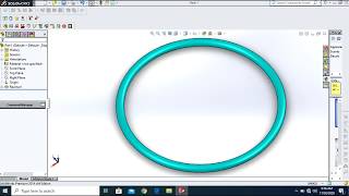 How to make Oring in Solidworks Tutorial for beginners [upl. by Sset661]