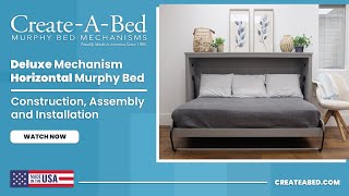 How To DIY Build a Horizontal Murphy Bed Using the CreateABed® Deluxe Bed Mechanism [upl. by Ailaht836]