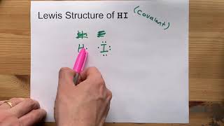 Draw the Lewis Structure of HI hydrogen iodide [upl. by Milas493]