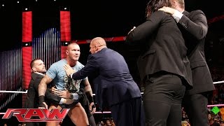 Randy Orton defies The Authority Raw October 27 2014 [upl. by Sirrep183]