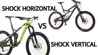 Shock Horizontal vs Shock Vertical en Bicicletas Doble Suspensión Posición del Amortiguador [upl. by Francklin246]