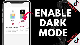 How To Enable DARK Mode On TikTok NEW UPDATE [upl. by Cutlerr]