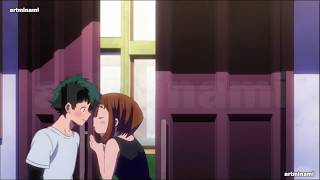 Midoriya x Uraraka KISS Scene My Hero academia 4x1 English Dub [upl. by Ueihtam]