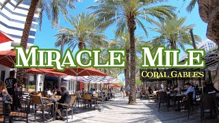 Coral Gables Miracle Mile Miami Florida Walk Tour 4k [upl. by Lancelle412]