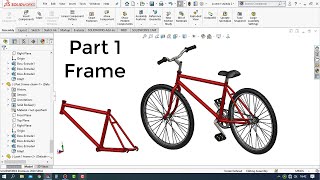 Solidworks Tutorial  How to Make a Bicycle Design Part 1  Frame [upl. by Dhumma822]