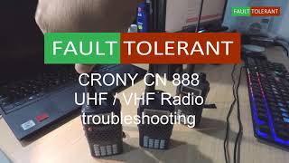 Crony CN 888 walkie talkie reset and configuration  programming with out software tools [upl. by Kilgore259]