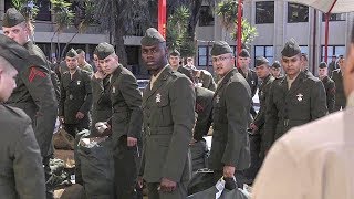 After Boot Camp – Students Arrive For Marine Combat Training [upl. by Ylirama]