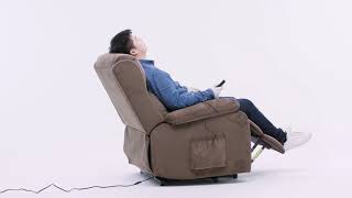 CANMOV Electric Power Lift Recliner Chair Instruction Guide Light Brown  6464 [upl. by Derfnam]