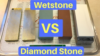 Diamond Stone VS Wetstone quotUNDER THE MICROSCOPEquot [upl. by Eelyme]