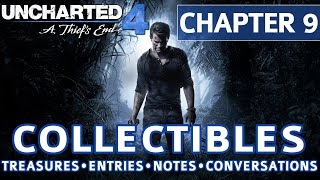 Uncharted 4  Chapter 9 All Collectible Locations Treasures Journal Entries Notes Conversations [upl. by Three]