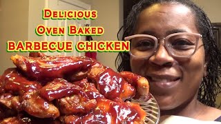 Barbecue Chicken  Oven Baked  Easy Recipe [upl. by Rimahs901]