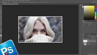 COMO FAZER MOLDURA OU BORDA SIMPLES NO PHOTOSHOP [upl. by Sillig]