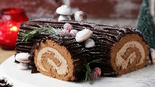 Bûche de Noël A French Christmas Dessert • Tasty [upl. by Aiasi]