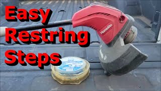 How To Restring a 2 String Electric Trimmer  Weedeater  Whipper Snipper  Strimmer [upl. by Madelle]