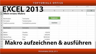 Makro erstellen und ausführen ganz einfach Excel [upl. by Aehtna]