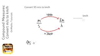 Compound Measures Convert ms to kmh Grade 3  OnMaths GCSE Maths Revision [upl. by Cassella411]