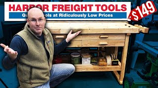 Harbor Freight Woodworking Workbench Review [upl. by Rimas651]