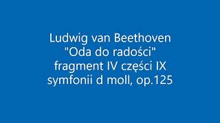 Ludwig van Beethoven  Oda do radości fragment IV części IX symfonii [upl. by Nami]