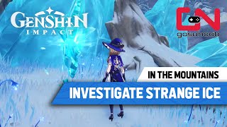 How to Investigate the Strange Ice Genshin Impact  In The Mountains Quest Guide Part 1 [upl. by Wisnicki]