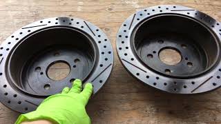 REVIEW AWFUL NOISY BRAKENETIC slotted amp cross drilled rear rotors [upl. by Gillian]