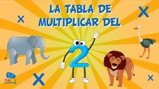 La tabla de multiplicar del 2  Vídeos Educativos para Niños [upl. by Nimar]