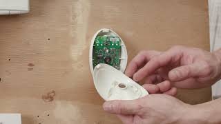 VISONIC WIRELESS ALARM SENSOR BATTERY  HOW TO CHANGE [upl. by Hickie700]