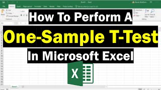 How To Perform A OneSample TTest In Excel [upl. by Hewe]