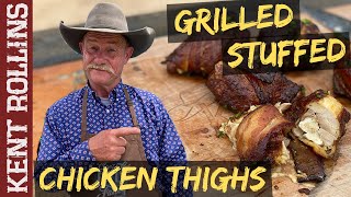 Grilled Stuffed Chicken Thighs [upl. by Drannek]