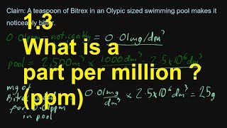 13 What is a Part per Million ppm SL IB Chemistry [upl. by Cumings]