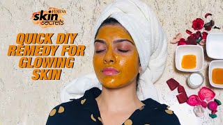 How To Get Glowing Skin At Home  DIY Face Mask For Glowing Skin  Skin Secrets  Femina [upl. by Uahsoj554]