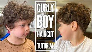 Curly Boy Haircut Tutorial [upl. by Ping]