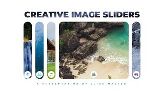 Creative Image Sliders in PowerPoint  Type 1  Slide Master Tutorial [upl. by Tobye]