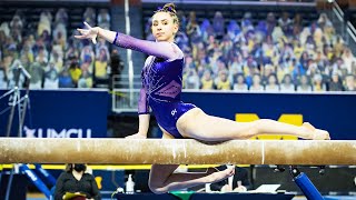 Perfect 100 Michigans Natalie Wojcik Was Perfect on the Balance Beam  Big Ten Gymnastics [upl. by Luigi]