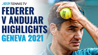 Roger Federer vs Pablo Andujar Highlights  Geneva 2021 [upl. by Eugnimod]