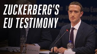 Zuckerbergs EU testimony what he didnt answer [upl. by Oicatsana]