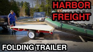 Harbor Freight Folding Trailer Build amp Modifications  Raft Trailer [upl. by Yebloc118]