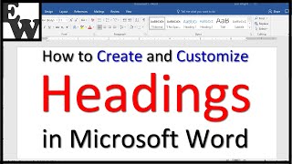 How to Create and Customize Headings in Microsoft Word [upl. by Mattah]