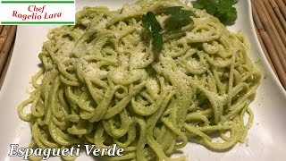 ESPAGUETI VERDEDELICIOSA RECETA [upl. by Ardnnaed913]